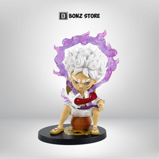 Mô Hình One Piece - Luffy Gear 5 Ngồi Thùng Gỗ - Cao 17cm PCV Cao Cấp