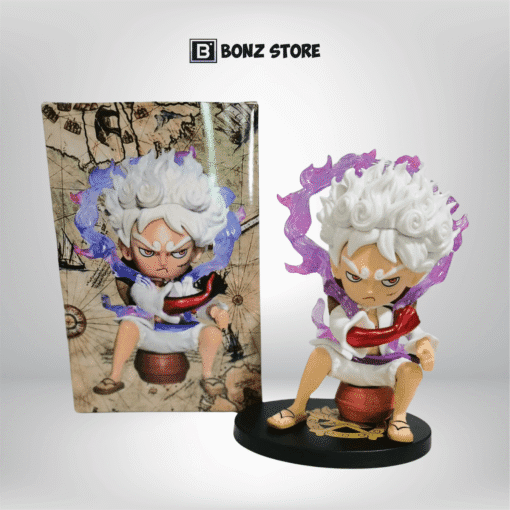 Mô Hình One Piece - Luffy Gear 5 Ngồi Thùng Gỗ - Cao 17cm PCV Cao Cấp