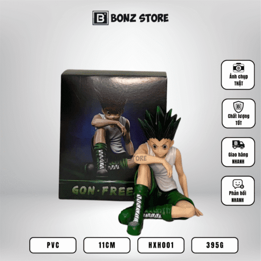 Mô hình Hunter x Hunter – Mô hình Gon Freecss phiên bản ngồi 11cm – Figure PVC HXH001