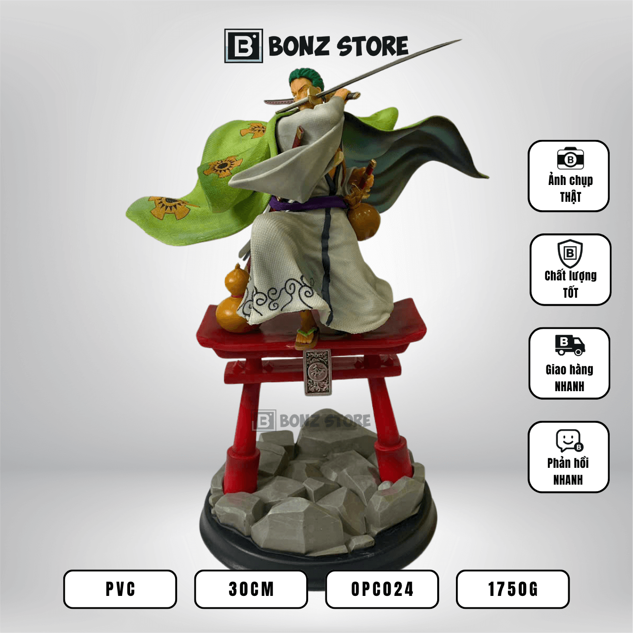 Mô hình One Piece - Mô hình Zoro Wano Quốc 30cm – Figure PVC OPC024