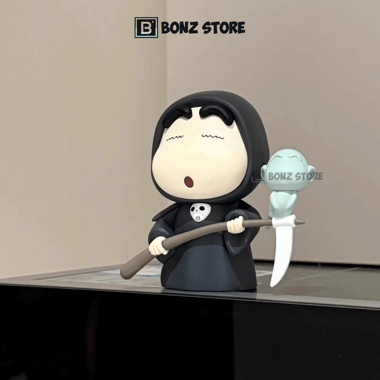 Mô Hình Shin Cậu Bé Bút Chì Cosplay Thần Chết Cầm Lưỡi Hái 8cm - Figure PVC SHINO26 2