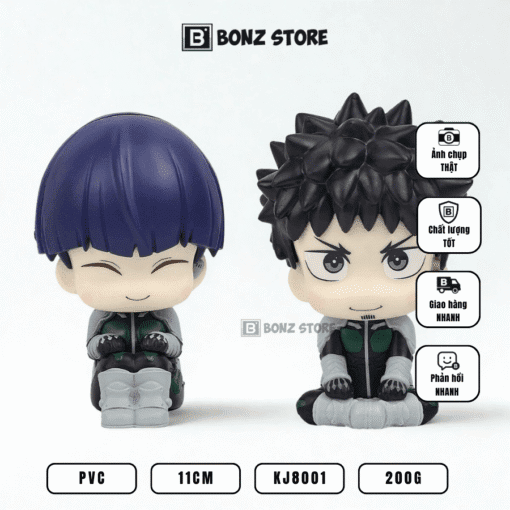 Mô Hình Kaiju No.8 – Hoshina Soshiro & Hibino Kafka Phiên Bản Chibi Ngồi 10cm – Figure PVC KJ8001