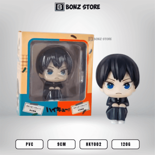 Mô Hình Nhân Vật Haikyuu Vua Bóng Chuyền Tobio Kageyama Chibi Ngồi 9cm Figure PVC HKY002